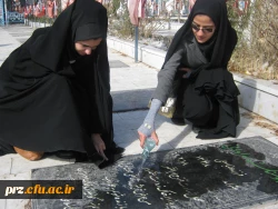 غبار روبی و عطرافشانی مزارشهدا