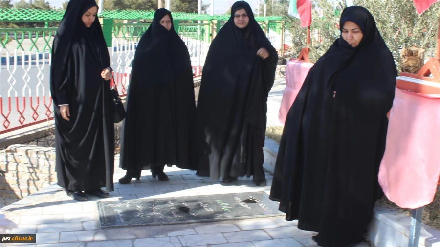 غبار روبی گلزار شهدا توسط کارکنان پردیس رسالت در سومین روز از دهه ی فجر 3