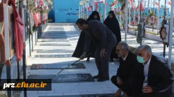 غبار روبی گلزار شهدا توسط کارکنان پردیس رسالت در سومین روز از دهه ی فجر 4