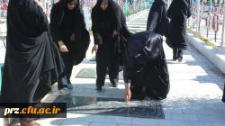 غبار روبی گلزار شهدا توسط کارکنان پردیس رسالت در سومین روز از دهه ی فجر 7