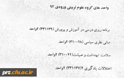 واحدهای ترم تابستان 2