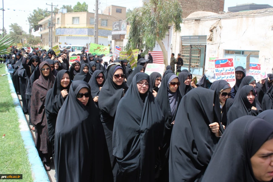 حضور گسترده وپرشور مسئولین ،اساتید ،دانشجویان وهمکاران دانشگاه فرهنگیان در راهپیمایی روز قدس