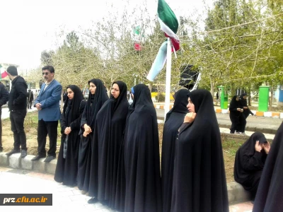حضور اساتید ،همکاران ودانشجو معلمان پردیس در مراسم تشیع وتدفین شهید گمنام در پردیس شهید مطهری