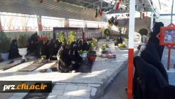 غبار روبی مزار شهدا توسط دانشجویان به مناسبت هفته ی بسیج 3