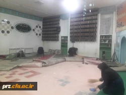 غبار روبی و نظافت نمازخانه پردیس رسالت به مناسبت فرا رسیدن ماه مبارک رمضان