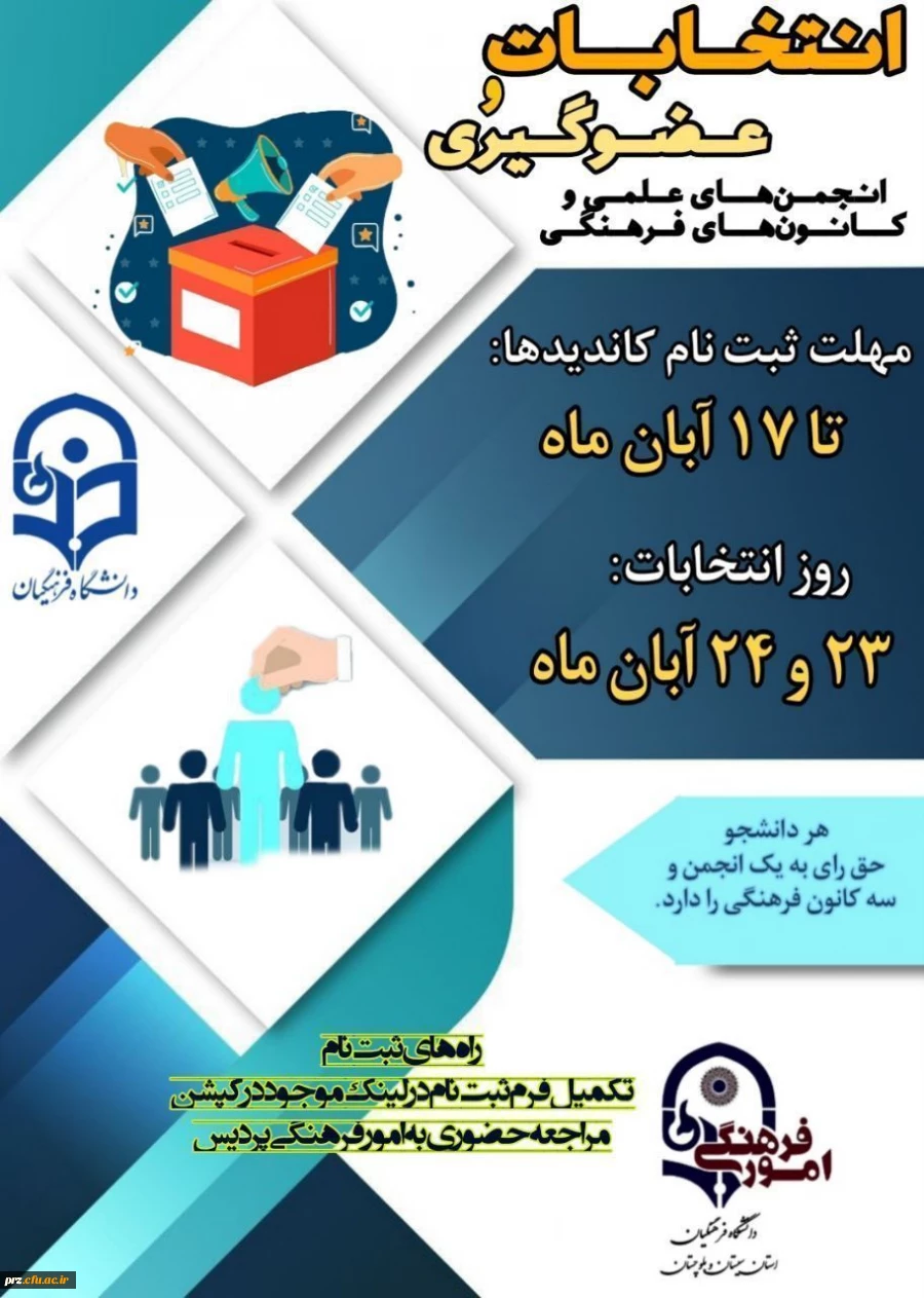 برگزاری انتخابات کانون ها و انجمن های پردیس های دانشگاه فرهنگیان 2